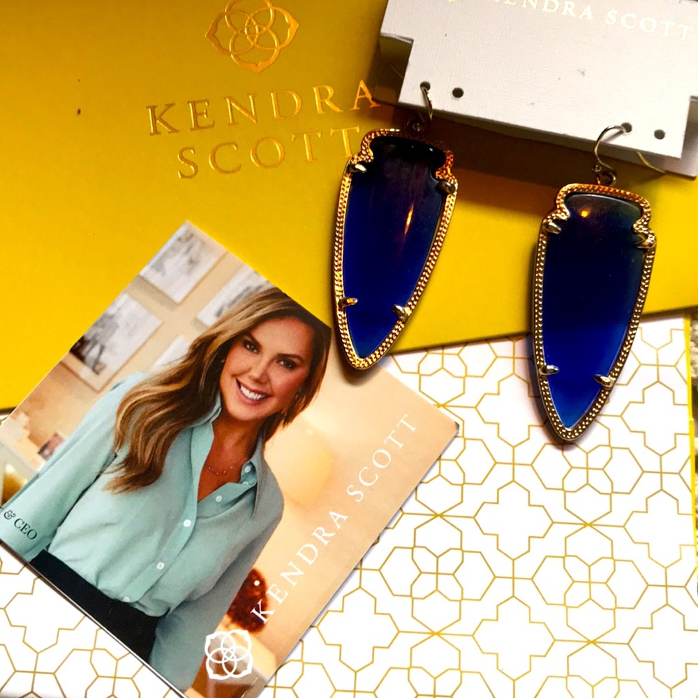 Kendra Scott bright blue rare Skylar Earrings